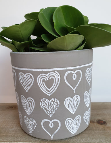Scribble Heart Plant Pot