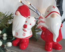 Load image into Gallery viewer, Red and White Ceramic Gonks