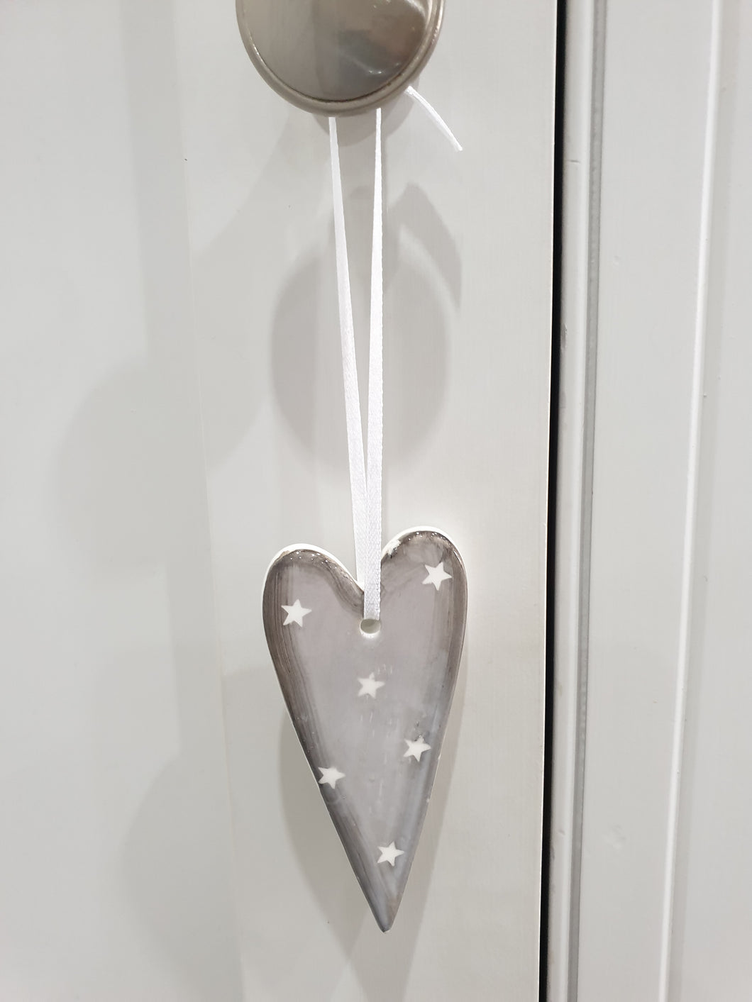Nordic Grey Ceramic Heart hanger
