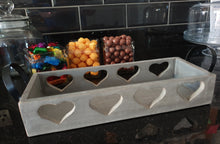 Load image into Gallery viewer, White or Grey Heart tray with handles