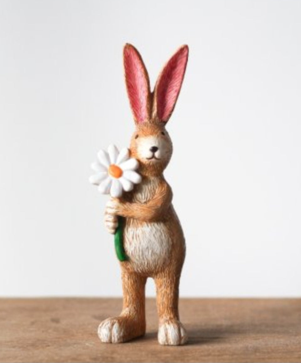 Standing Bunny holding Daisy