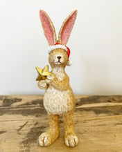 Load image into Gallery viewer, Santa Bunny holding Golden Star