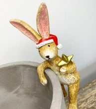 Load image into Gallery viewer, Christmas Rabbit Plant pot Pals