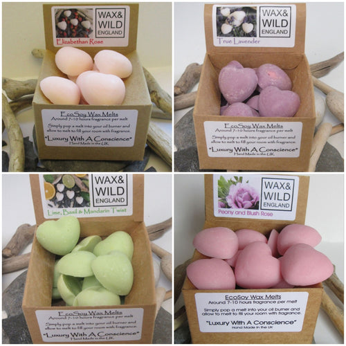 Box of Heart shaped Soy Wax melts