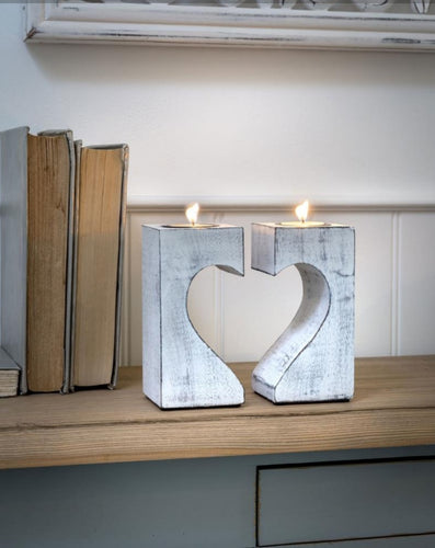 Broken Heart tea light holder