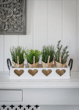 Load image into Gallery viewer, White or Grey Heart tray with handles