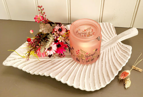 White Wash Leaf Tray