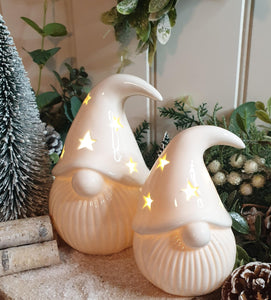 White Light up Santas