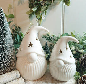 White Light up Santas