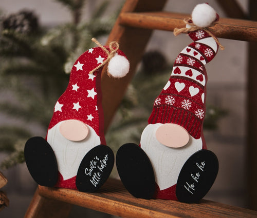 Festive Wooden Gonk Block