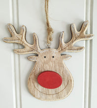 Load image into Gallery viewer, Wooden Rudolf Hanger