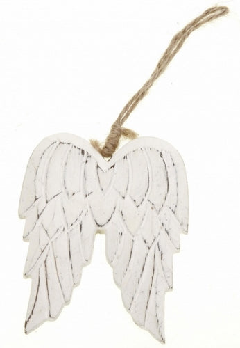 Carved wooden Angel wings hanger