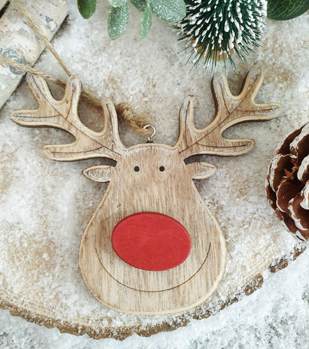 Wooden Rudolf Hanger