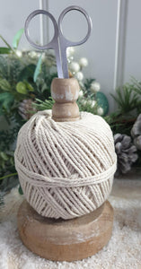 Wooden String and Scissor Stand