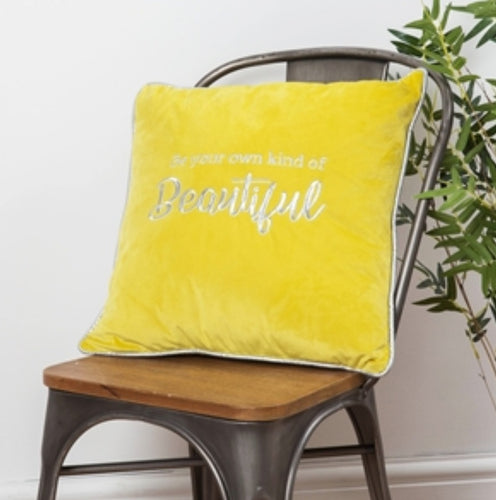 Be beautiful yellow cushion