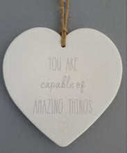 Load image into Gallery viewer, Ceramic heart hanger