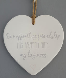 Ceramic heart hanger