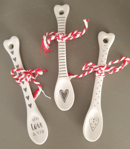 Ceramic Spoons - set of 3
