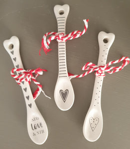Ceramic Spoons - set of 3
