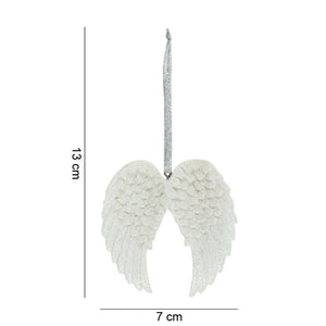 Double Angel wing Glittery Hanging Decoration