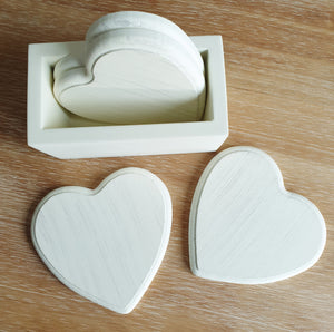 Heart Coaster Set and Holder